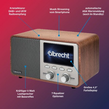 Preview: Albrecht DR 760 Digitalradio, ASA Warnmeldungen